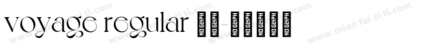 voyage regular 字体字体转换
